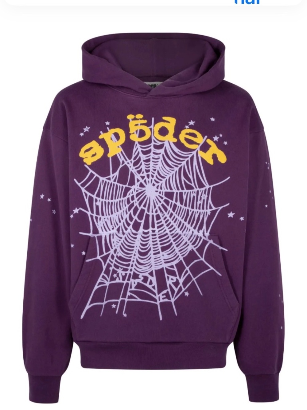 Sp5der Men's Star OG Web V2 Hoodie Purple L